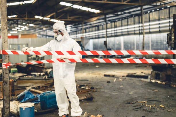 Professional Biohazard technician working in Oakland, MO